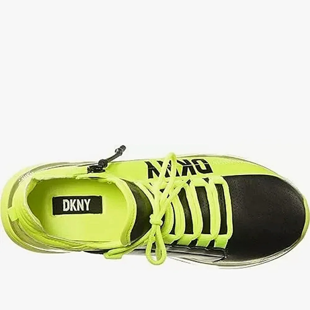 New w/o Box DKNY Tokyo Neon Fashion Lace-Up Zip Sneakers Size 6